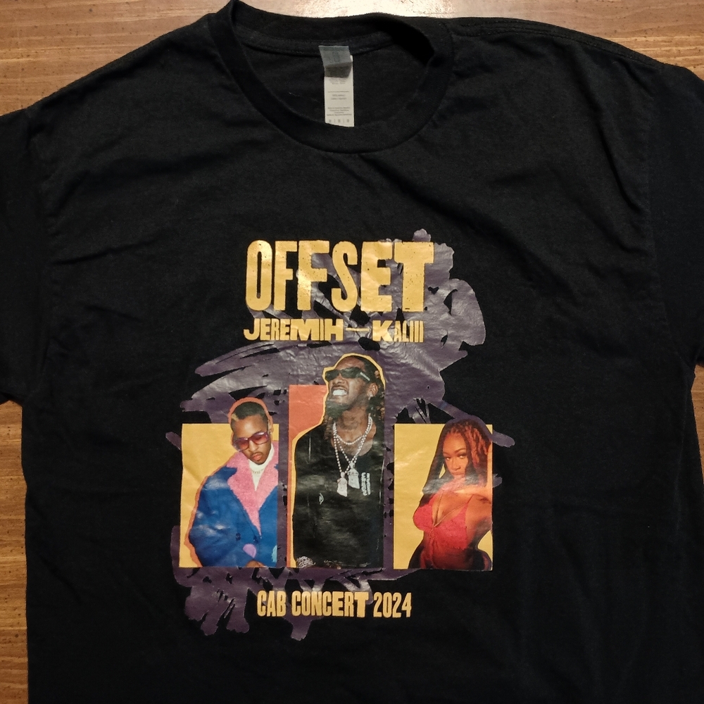 OFFSET CONCERT T-SHIRT - Medium // Rap Music Jeremih Kaliii Tee Shirt Cab 2024